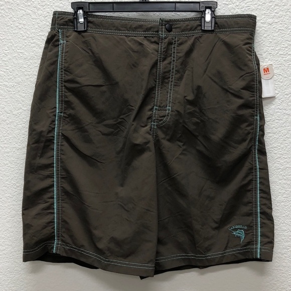 Caribbean Medium Dark Brown Swimming Trunks Board